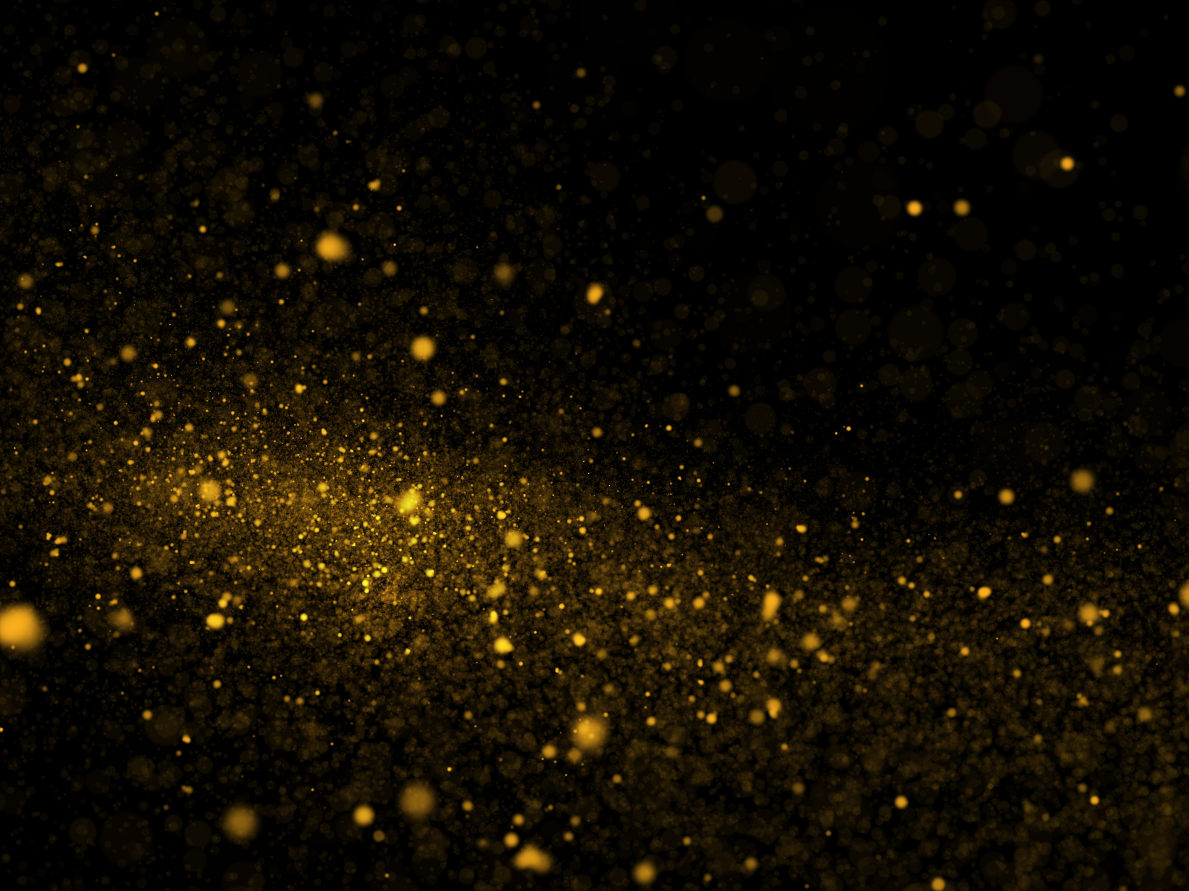 Gold glitter particles background